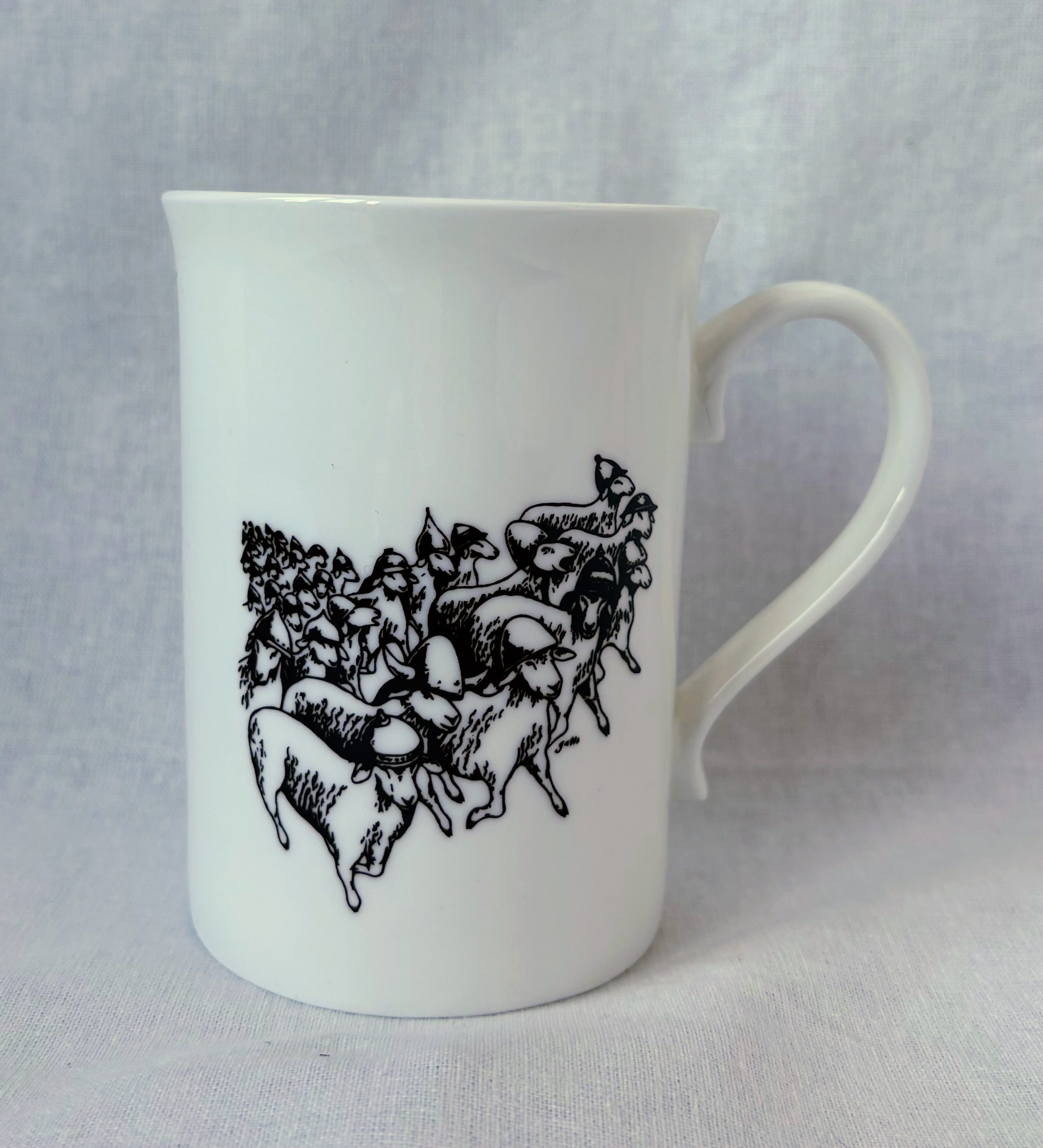 Sheep in Helmets china mug